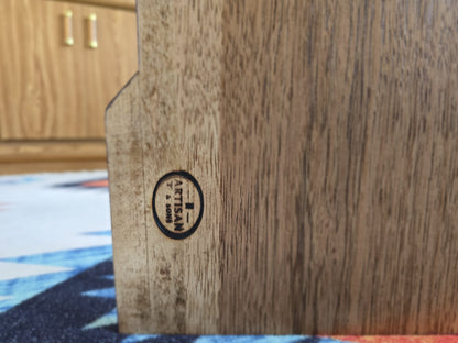 Harp end table handcrafted solid wood 26", wenge finish variant – Artisan & Sons